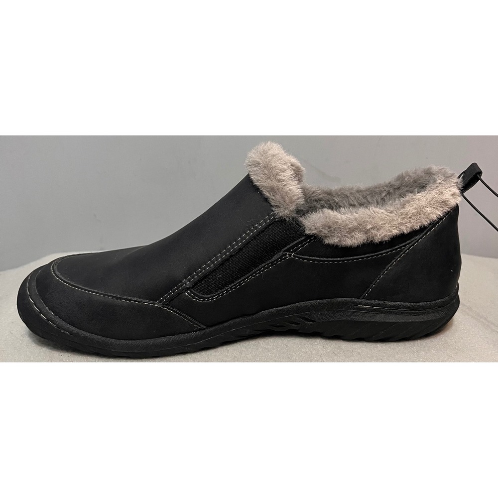 JSport by Jambu Womens Black Faux Fur Lined Memory Foam Slip On Shoes Sz 10 NWT - Picture 7 of 9